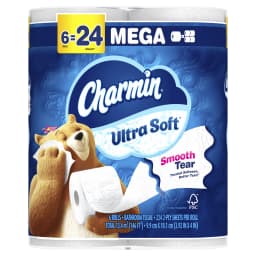 Charmin Ultra Soft Toilet Paper 6 Mega Rolls, 224 Sheets Per Roll - Thumbnail 11