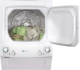 GE Unitized Spacemaker(R) ENERGY STAR(R) 3.9 cu. ft. Capacity Washer with Stainless Steel Basket and 5.9 Electric Dryer - GUD27EESNWW - Thumbnail 4