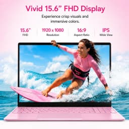 MiniHyper 15.6" Pink Laptop, Intel N5100, 8GB RAM, 512GB SSD, FHD IPS Display, Windows 11 Pro, Backlit Keyboard - Thumbnail 15