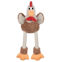 goDog Dog Toy Bundle, Magic Motion Twisty Tosser TPR Floating Bounce Toy & Farm Friends Skinny Rooster Plush Squeaky Toy with Chew Guard Technology - Thumbnail 3