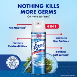 Lysol Disinfectant Spray, Sanitizing and Antibacterial Spray, Deodorizer, Spring Waterfall, 19 oz - Thumbnail 2