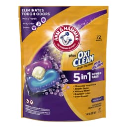 ARM & HAMMER Plus OxiClean With Odor Blasters Laundry Detergent, 5-IN-1 Power Paks, 72 Ct - Thumbnail 12