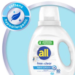 all free clear Liquid Fabric Softener for Sensitive Skin, 34 fl oz, 50 Loads - Thumbnail 7