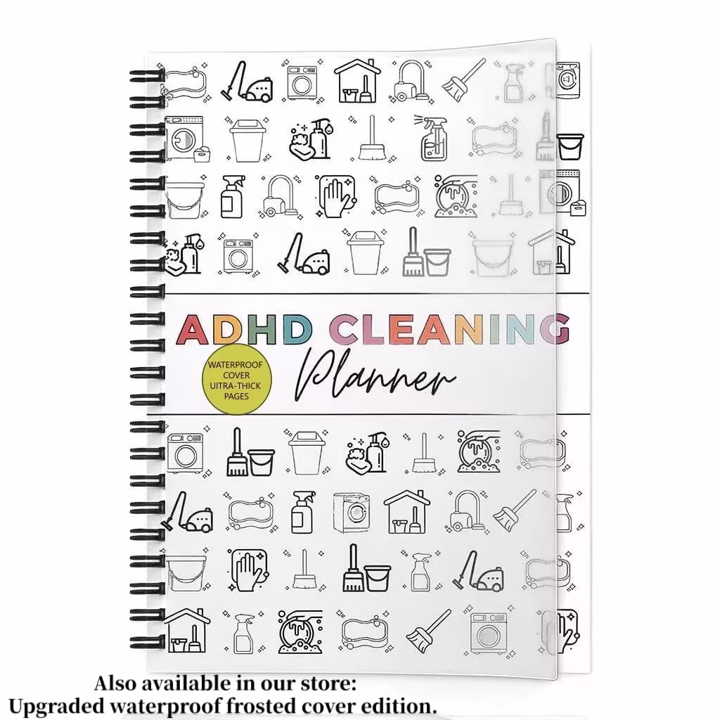 Cleaning Planner & Schedule Checklist Organizer – Daily, Weekly, Monthly & Annual Chore Chart Notebook, Durable Household Management Journal for Home - Thumbnail 8