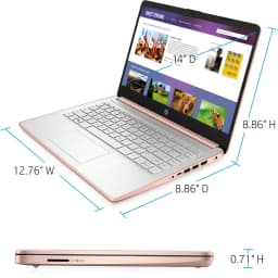 HP Newest 14" Laptop, Slim Light Laptop Computer for Students and Business, 4GB RAM, 192GB Storage(128GB eMMC+64GB SD) - Thumbnail 6