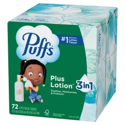 Puffs Plus Lotion Facial Tissue, 1 Mega Cube Box, 72 Tissues Per Box - Thumbnail 14