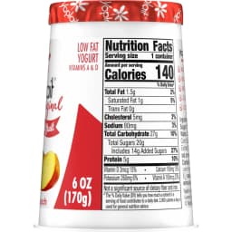 Yoplait Original Low Fat Harvest Peach Yogurt Cup, Made with Real Fruit, 6 oz - Thumbnail 13