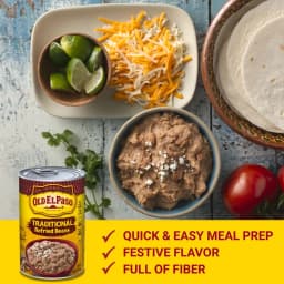 (4 pack) Old El Paso Traditional Refried Beans (16 oz Can) - Thumbnail 3