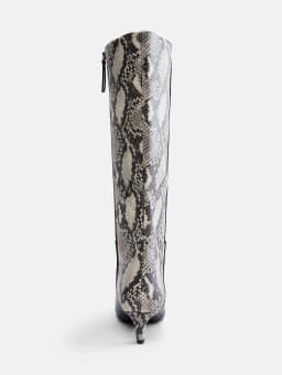 Scoop Women’s Two Tone Kitten Heel Knee High Boots, Wide Width Available - Thumbnail 4