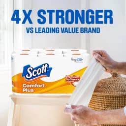 Scott Comfort Plus Toilet Paper, 12 Triple Rolls - Thumbnail 3