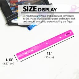 BAZIC Jeweltones Color Plastic Ruler 12" (30cm), School Supplies (4/Pack), 1-Pack - Thumbnail 2