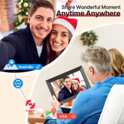 Frameo WiFi Digital Picture Frame, TEMASH 10.1" Digital Photo Frame 32G Memory with 1280*800 IPS Touchscreen, Auto Rotate, Gift for a Loved One! - Thumbnail 5