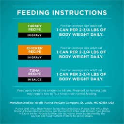 Purina ONE Natural, High Protein Wet Cat Food Variety Pack, Turkey, Chicken and Tuna Recipes, 3 oz, 12 Pack - Thumbnail 10