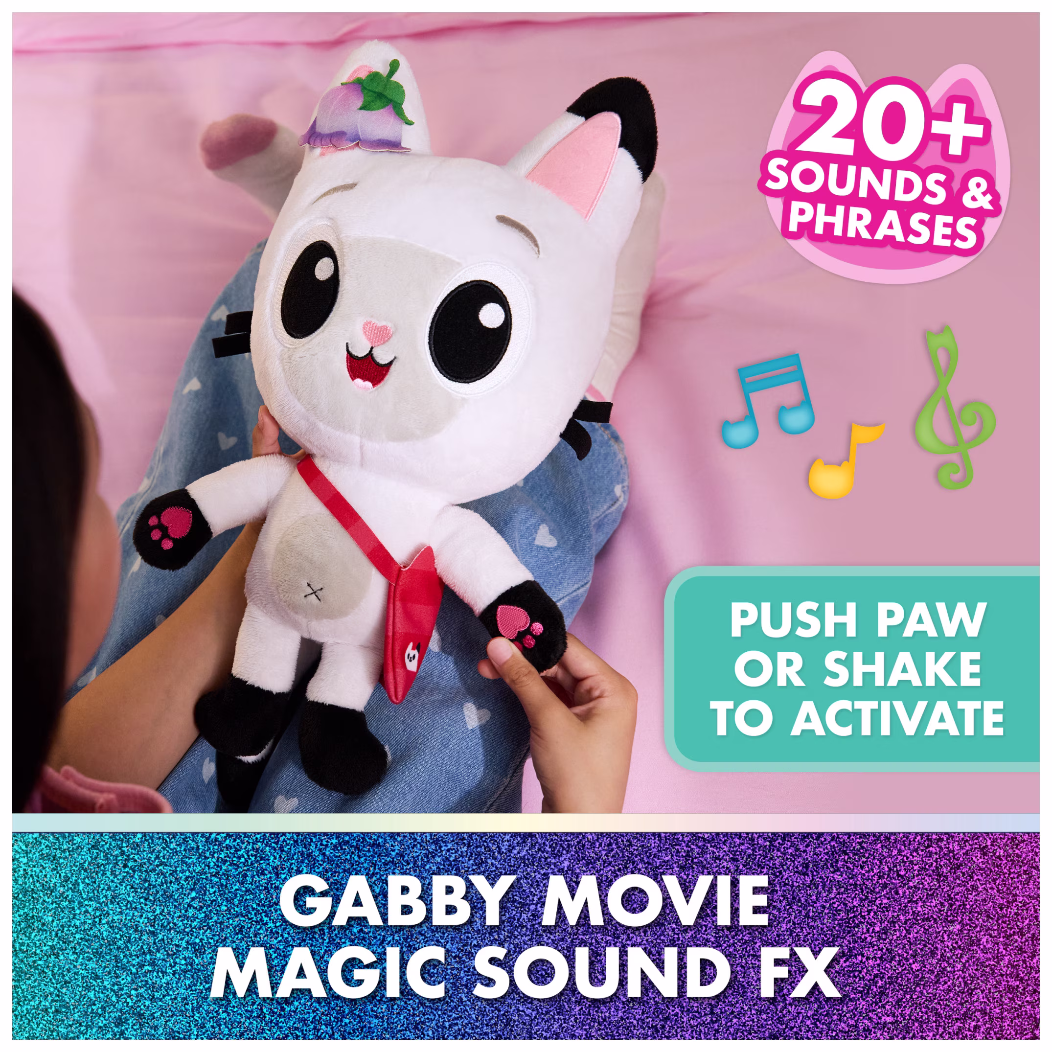 Gabby's Dollhouse: The Movie, Meow-mazing Interactive Pandy Paws Plush with Accessories for Kids 3 - Thumbnail 2