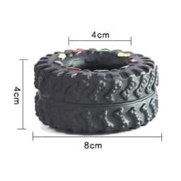 Indestructible Tire Dog Toys for Aggressive Chewers, Heavy Duty Durable Rubber Chew Toy for Large Breed Dogs, Long Lasting Teething Training Toy - Thumbnail 2
