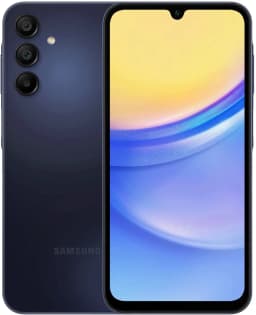 Restored Samsung Galaxy A15 5G A Series 128GB Unlocked Android Cell Phone with 50MP Camera, Blue Black (Refurbished) - Thumbnail 1