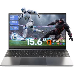 SGIN 15.6" Laptop 6GB DDR4 128GB SSD Windows 11 Laptops Computer, 4-Core Intel Celeron CPU, AI App, Office 365 - Thumbnail 1