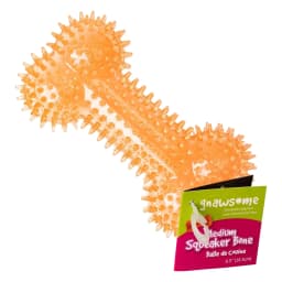 Gnawsome Dog Toys - 6.5" Spiky Squeaker Bone - Medium - Dental & Gum Wellness - Stimulating Fun - Hidden Squeaker - Durable for Heavy Chewers - 100% - Thumbnail 1