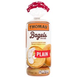 Thomas' Plain Bagels, 6 count, 9g Protein, Kosher Original Bagels, 18 oz Bag - Thumbnail 8