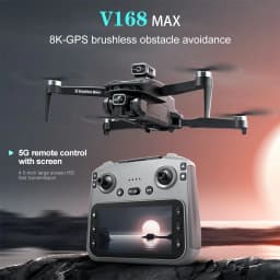 SEREE Drone with Camera 8K HD FPV 5G Brushless Motor 4.5" Screen Foldable RC Quadcopter Obstacle Avoidance Drone - Thumbnail 2
