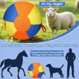 Giant Tennis Herding Ball for Dogs, Tough Indestructible Chew Toy for Large Medium Aggressive Chewers, Interactive Play Exercise & Boredom Relief Toy - Thumbnail 6