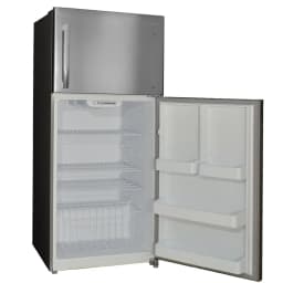 Smeta 18 Cu ft Refrigerator Top Freezer Thermostat Apartment Size Stainless Steel - Thumbnail 3