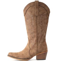Cowboy Boots For Women Western Cowgirl Boots with Chunky Heel Mid Calf Snip Toe Ideal for low insteps - Thumbnail 3