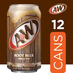 A&W Root Beer Soda Pop, 12 fl oz, 12 Pack Cans - Thumbnail 2