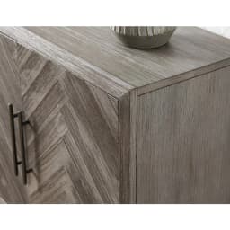 80" Four Door TV Console Entertainment Stand Wood Cabinet Fully Assembled Gray - Thumbnail 6