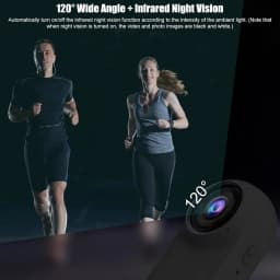 B-Qtech Mini Action Camera 1080P, Wearable Body Cam with 360° Clip, Thumb-Sized Video Recorder, One-Click Recording for Travel & Pets (Black) - Thumbnail 2
