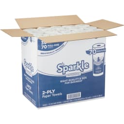 Sparkle Ps Premium Roll Towel - 2 Ply - 70 Sheets/roll - 30 / Carton - White (2717201CT) - Thumbnail 3
