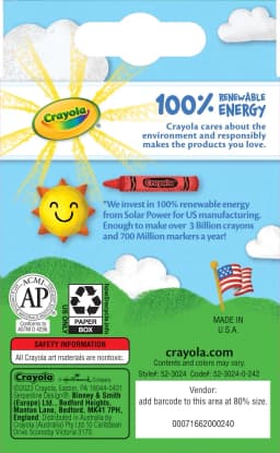 Crayola Crayons, 24 Count, Back to School Supplies, Classroom Must Haves for Teachers, Classic Colors, Gifts, 3+ - Thumbnail 3