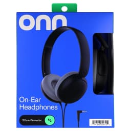 onn On-Ear Headphones with 3.5 mm Connector, Black - Thumbnail 6