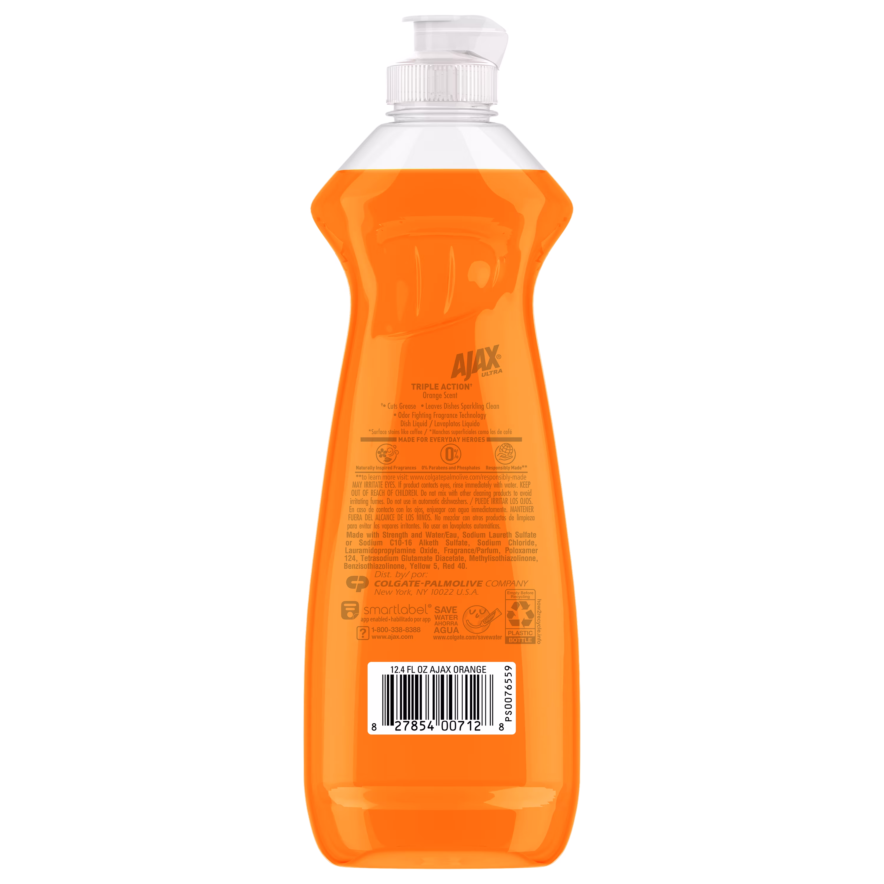 Ajax Ultra Triple Action Dishwashing Liquid Dish Soap, Orange Scent, 12.4 Fluid Ounce - Thumbnail 14