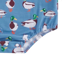 Povozer Bodysuits For Baby Baby Walking Romper Baby Boy Girl Mallard Duck Romper Short Sleeve Duck Bodysuit Tops Baby Clothes Size 12-18 Months,Blue - Thumbnail 4