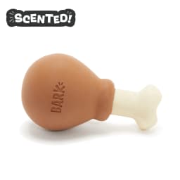 BARK Box Drumstick Chicken Scent Chew Dog Toy, Nylon Core, Medium & Large - Thumbnail 2