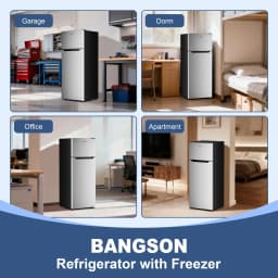 BANGSON 7.7 Cu.ft Top Freezer Refrigerator for Apartments, Energy Saving, Adjustable Thermostat, Large Capacity, Low Noise, Silver - Thumbnail 8