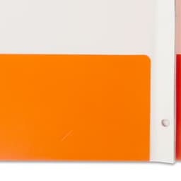 Pen+Gear Letter Size 3-Prong Paper Folder, 9.5" x 11.5", Orange - Thumbnail 3