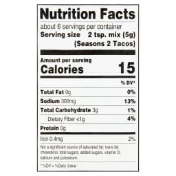 Great Value Taco Seasoning Mix, Original, 1 oz - Thumbnail 3