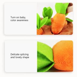Dogs Carrot Snuffle Mat, Interactive Dog Plush Puzzle Toys, Pull Radish Dog Chew Toy, 2 in 1 Non-Slip Nosework Feed Games, Pet Stress Relief - Thumbnail 4