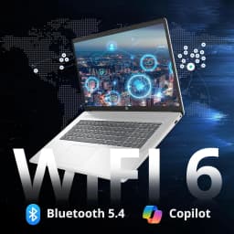 HP 17 Touchscreen AI Laptop, Intel 12-Core Ultra7 255U, 17.3" HD+ Anti-Glare, Fingerprint, 64GB DDR5 RAM, 1TB SSD - Thumbnail 5