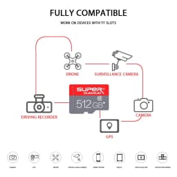 512 Micro SD Card Class 10 High Speed Memory Card with a Sd Adapter for Nintendo Switch, Smartphone Computer Game Console - Thumbnail 3
