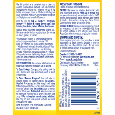 Lysol Lemon and Lime Blossom Disinfecting Wipes - Thumbnail 9