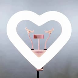 20'' Ring Light Live Streaming Selfie Heart Shaped professional &wireless remote - Thumbnail 2