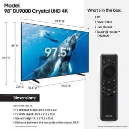 SAMSUNG 98” Class DU9000 Crystal UHD Smart TV UN98DU9000FXZA 2024 - Thumbnail 5