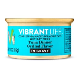 Vibrant Life Tuna Dinner Grilled Cuts in Gravy Wet Cat Food, 3 oz Can - Thumbnail 1