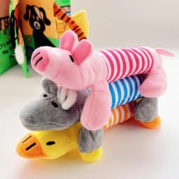 Vuszr 7.8" Gray Elephant Plush Sound Toy for Pets Dogs and Cats, Adorable and Durable - Thumbnail 5