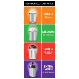 Great Value 13 gal Strong Flex Tall Kitchen Drawstring Garbage Bags, 80 Bags - Thumbnail 4