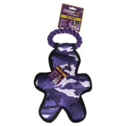 Multipet Camouflage Tug 'o Man Dog Toy with Cotton Rope & Squeaker for Tough Chewers, Green - Thumbnail 4