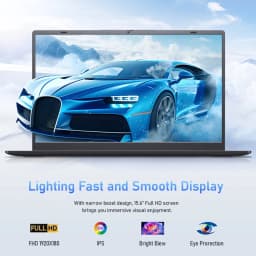 KINOBUC 14" FHD Laptop, Intel 6500Y, 8GB RAM, 256GB SSD, Windows 11, WiFi 5, Bluetooth 5.0, Office Ready - Thumbnail 3